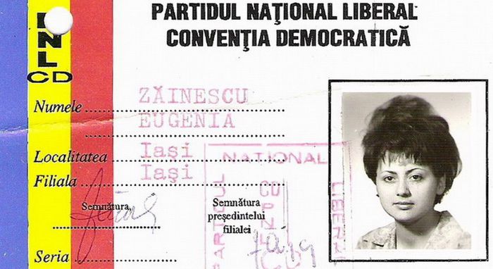 Sotia, Eugenia Zainescu, membru PNL-CD; Iasi, 1995
