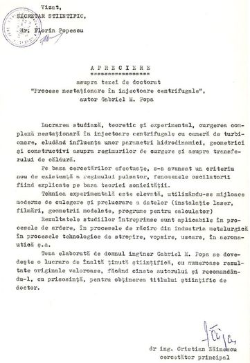 Apreciere asupra tezei de doctorat - 1994-95