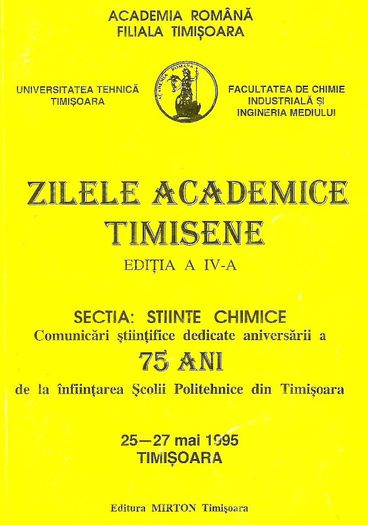 Publicat o lucrare in volumul aniversar - 1994-95