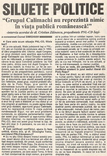 Interviu, Independentul, Iasi 23 iunie 1995