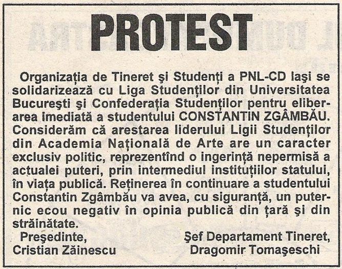 Independentul, Iasi 10 octombrie 1995; Dragomir Tomaseschi, viitor prefect al Iasului
