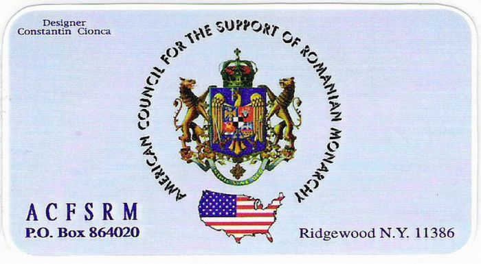 Carte de membru ACFSRM (USA), 1996; Ianuarie 1996
