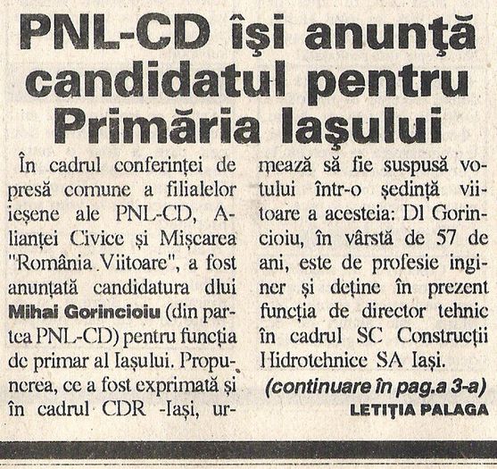 24 Ore, Iasi 11 ianuarie 1996 - 1996