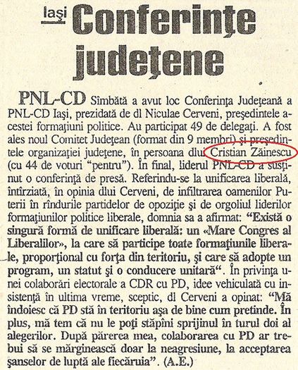 Evenimentul, Iasi 12 februarie 1996