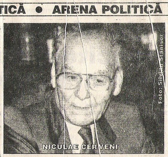 Fotografie a lui Niculae Cerveni in ziar