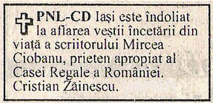 Ferpar in Monitorul, Iasi 25 aprilie 1996