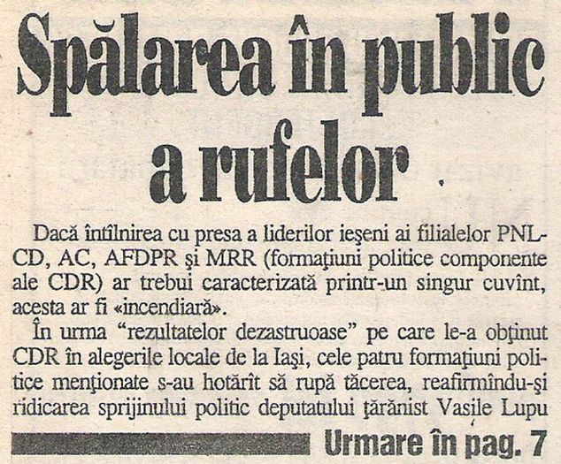 Evenimentul, Iasi 14 iunie 1996