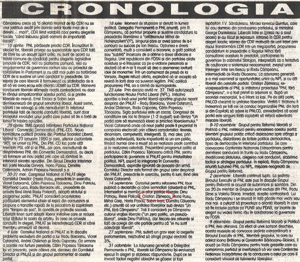 Cronologie PNL (continuare) - 1996