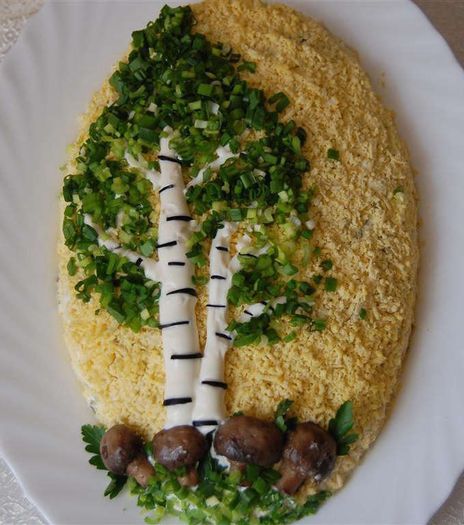 salata mesteacan - Idei de aranjare a platourilor pentru mese festive