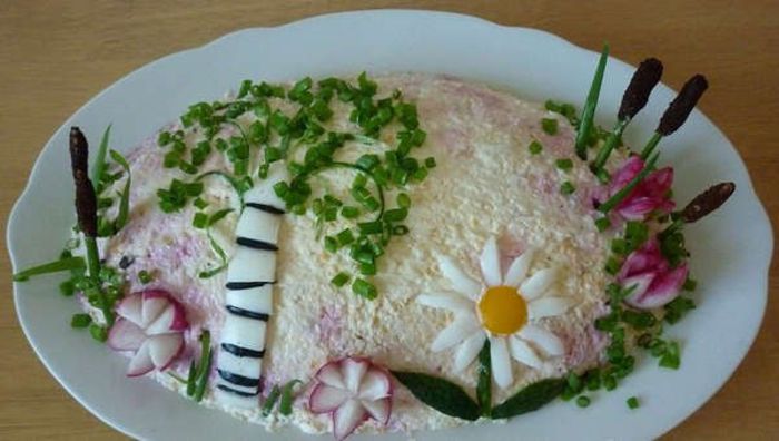 salata mesteacan - Idei de aranjare a platourilor pentru mese festive