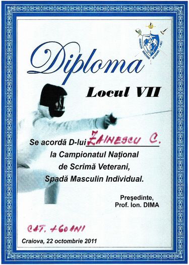 Diploma; Craiova octombrie 2011
