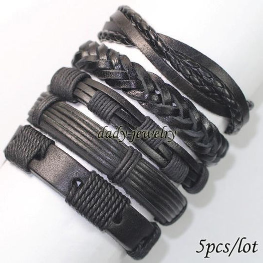 Handmade bangles geniune leather bracelets for men&women - 2014 Bratari Handmade