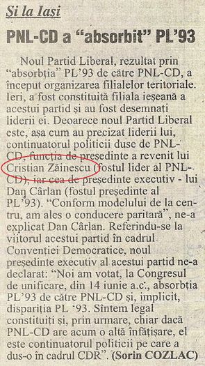 PL Iasi, Monitorul, Iasi 21 iunie 1997