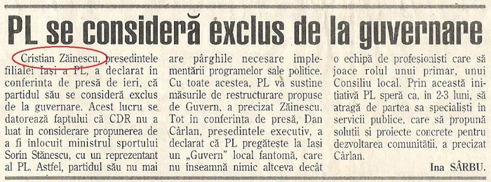 Ziua, Bucuresti 16 august 1997