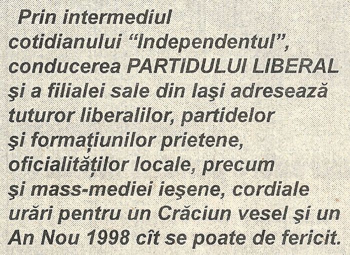 Independentul. Iasi 23 decembrie 1997