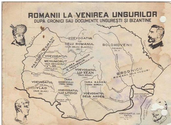 HARTA POPULATA A ROMANIEI LA VENIREA UNGURILOR.