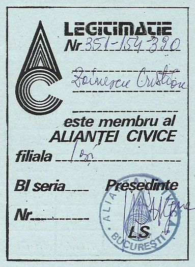 Legitimatie AC, Iasi decembrie 1998 - 1998