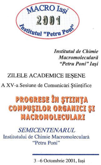 Semicentenarul Institutului Petru Poni din Iasi