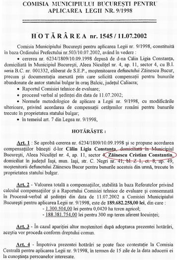 Bunurile bunicului Bucur Zainescu din Cadrilater - 2001-03