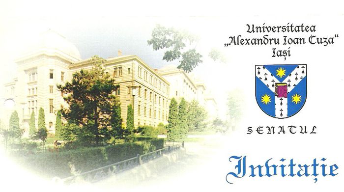 Invitatia Rectorului Universitatii Iasi, 25 sept. 2002, IA - 2001-03