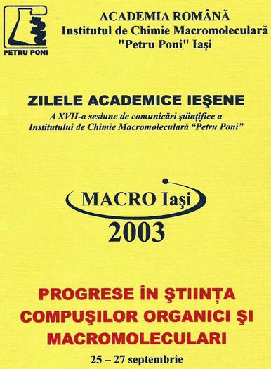 Participat cu doua lucrari stiintifice (Deformarea valuri la cg in f s I.Inaltimea val.asimetrice, I; Cristian Zainescu, Deformarea valurilor la curgerea in film subtire. Inaltimea valurilor asimetrice, si Influenta naturii planului de curgere in film subtire
