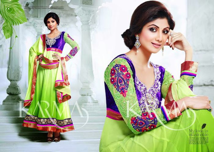 shilpa shetty in ankle-length anarkali Suits 2014 (2) - Shilpa Shetty