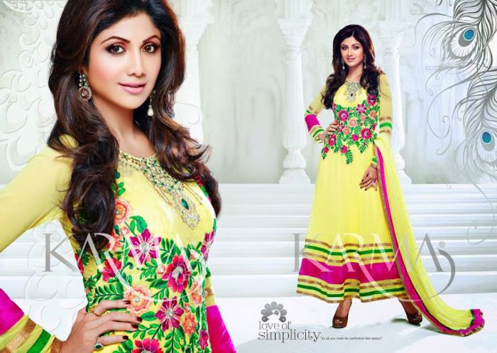 shilpa shetty in ankle-length anarkali Suits 2014 (8)