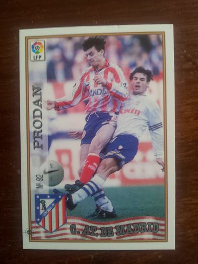 97-98 At. Madrid Card - Daniel Prodan