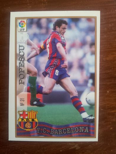 97-98 Barcelona Card - Gica Popescu