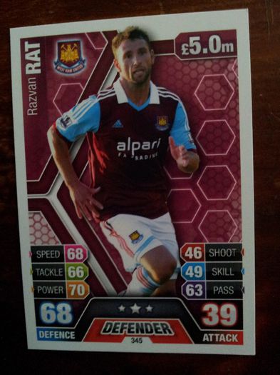 13-14 West Ham Card