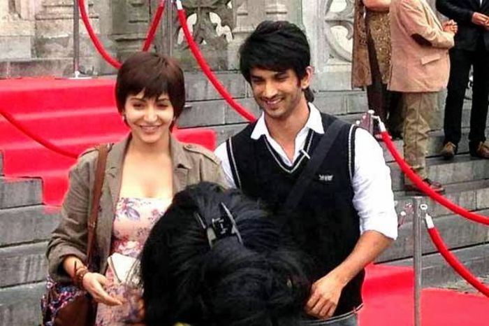 Anushka Sharma & Sushant Singh on the sets of Bollywood Movie Peekay (P.K).