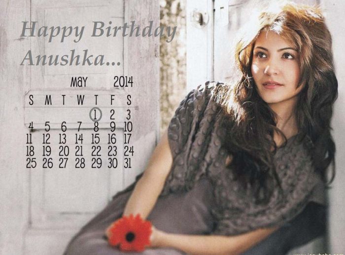 anushka sharma wid red flower may calendar 2014 hd wallpapers
