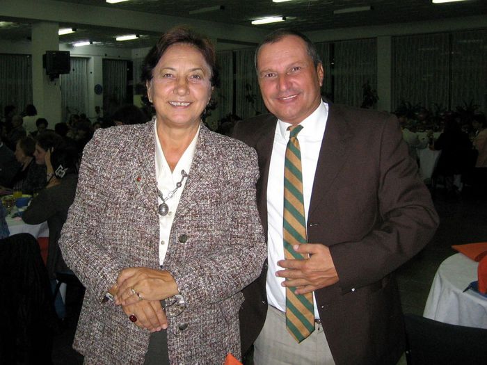 Cu prof.univ. Gheorghita Jinescu; din Bucuresti, la banchet, septembrie 2005
