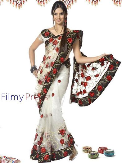 Divyanka-Tripathi-Hot-Photos-in-Designer-White-Embraded-Saree - Divyanka Tripathi