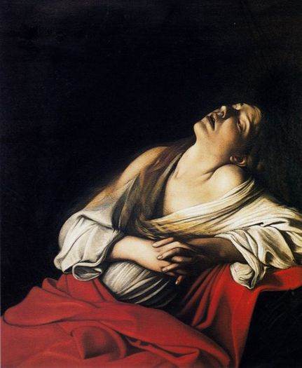 extaz; "Extazul Mariei Magdalena" tabloul lui Michelangelo Merisi (da Caravaggio) terminat in 1606
