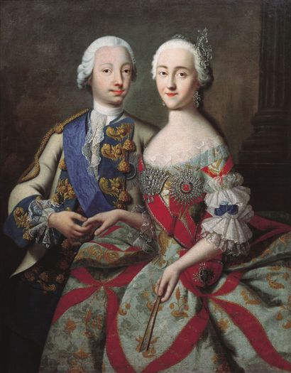 G.Ch.Groth, Petru III si Caterina (1740)