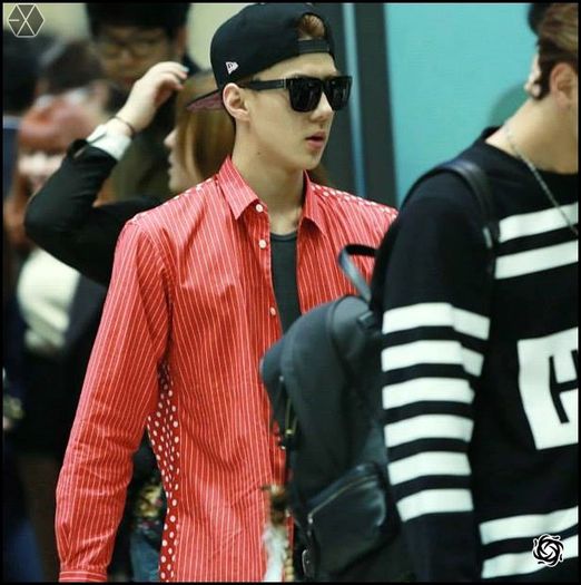 140407-140408 Sehun @ Beijing Airport - Incheon Airport.15 - exo - 140405 Sehun - Gimpo Airport Heading to Beijing