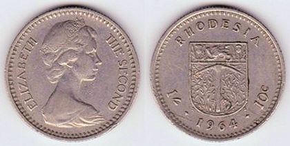 10 centi, 1964, 1375 - Africa