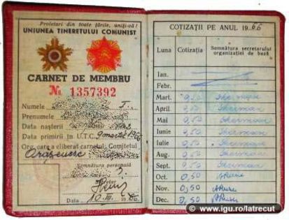 Carnetul de UTC-ist - Amintiri dinainte de 1989-1