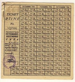 cartela paine - Amintiri dinainte de 1989-1