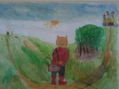 "Motanul Incaltat" - Picturile Mariei - 7 - 8 ani