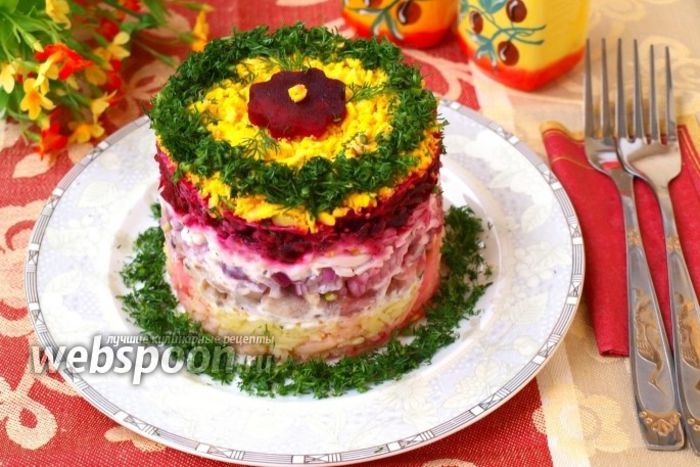 salata de hering cu iaurt si sos de mustar