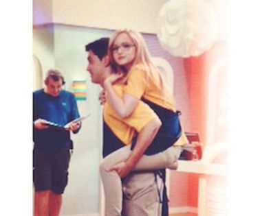 dove-cameron-and-ryan-mccartan-bts-liv-and-maddie - Dove Cameron and Ryan McCartan