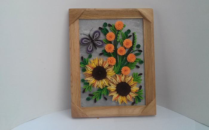 104 Tablou Quilling 18cm-23cm 40 lei