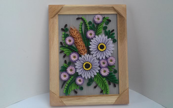 107 Tablou Quilling 18cm-23cm 40 lei