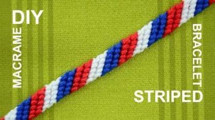 mqdefault - How to Make a Candy Stripe Diagonal Striped Friendship Bracelet  Beginner