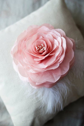how-to-make-a-fabric-flower-rose-for-handmade-wedding-bouquets-and-ring-pillows - How to make Fabric Flowers Roses Tutorial DIY