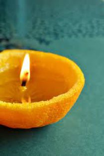 images - DIY Make candles out of ORANGES