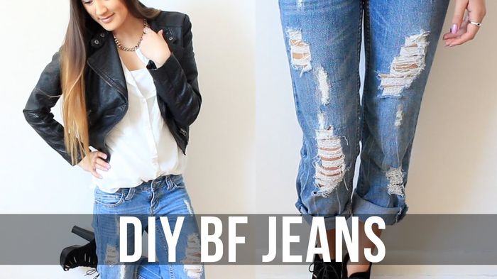 maxresdefault - DIY Distressed Boyfriend Jeans