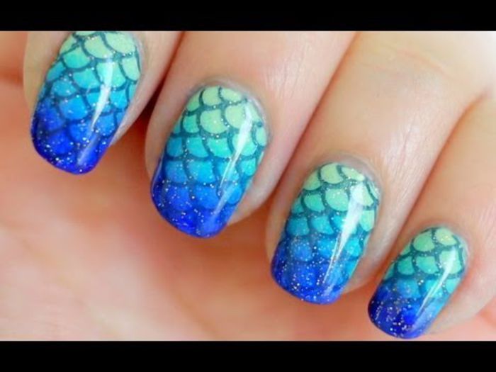 hqdefault - Mermaid Nail Tutorial Konad Stamping with Sponge Gradient